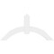 Ekena Millwork Archdale Architectural Grade PVC Gable Bracket, 60"W x 30"H x 2"D x 6"F, 12/12 Pitch GBP060X30X0206ARC00 - alternate 3
